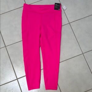 NWT- Gap Bright Pink HR Ankle Leggings - Sz M